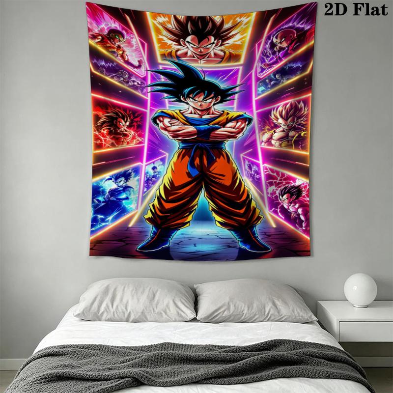 DRAGON BALL Wandteppich Ästhetischer Wandbehang Bedruckte Stoffdecke Dekorative Wandteppiche für Schlafzimmer Wohnzimmer Heimdekoration