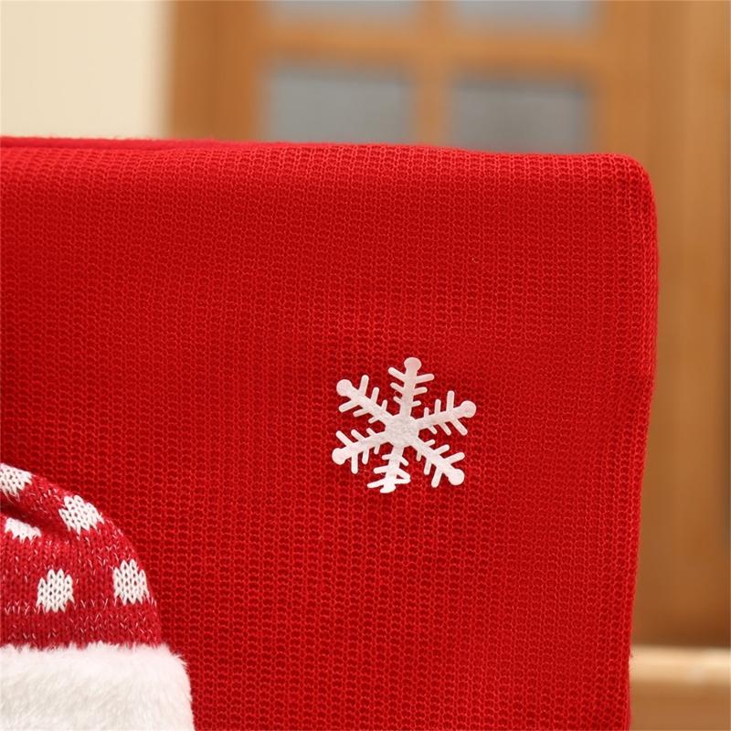 Seasonal Santa Character Soft Chair Cover for Family Gatherings Christmas Celebration