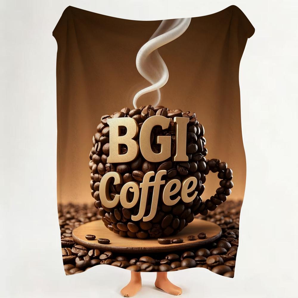 Poster C Creative C Coffee P Poster Throw Flannel Throw Blanket Suitable for Sofa Living Room Bedroom