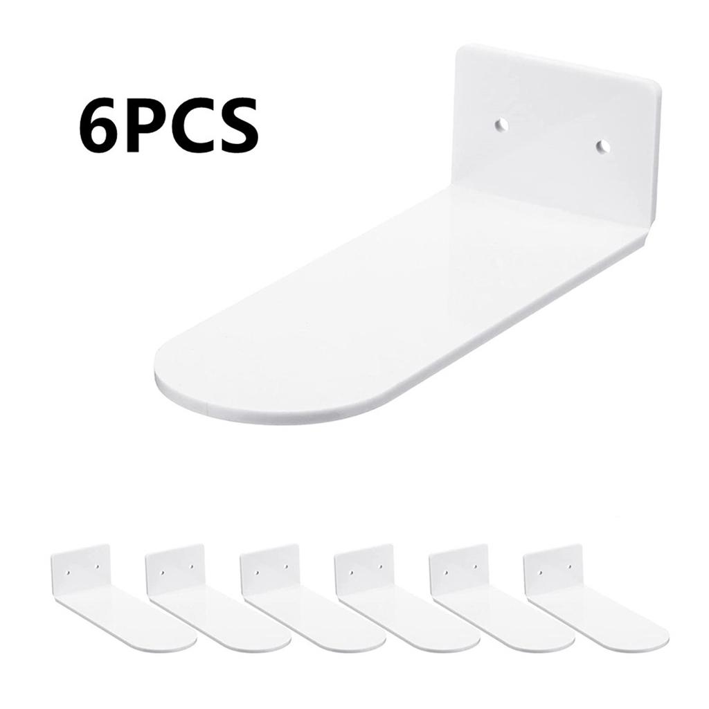 Floating Shoe Shelves Acrylic Display Wall-Mounted Rack - White