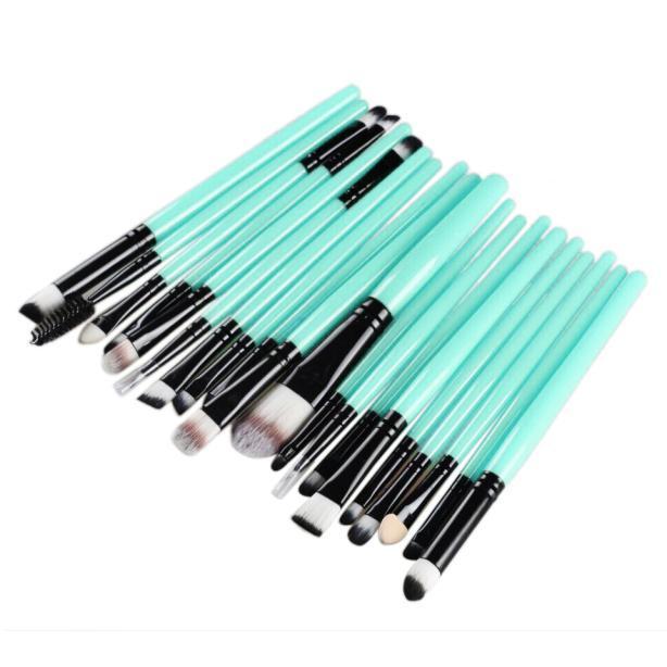 

Набор кистей для макияжа из 20 предметов, набор инструментов для макияжа, набор туалетных принадлежностей, шерсть, набор кистей для макияжа чёрный