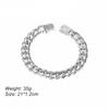 High-end Metal Two-color Silver Bracelet Men's Jewelry Men's Accessories