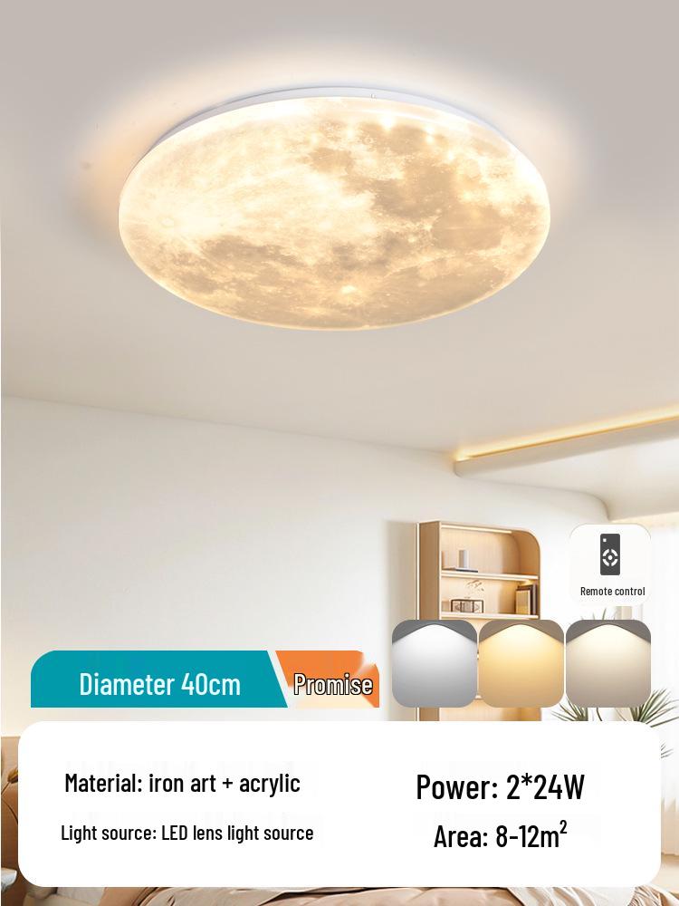2025 Modern Minimalist LED Moon Ceiling Light for Master Bedroom