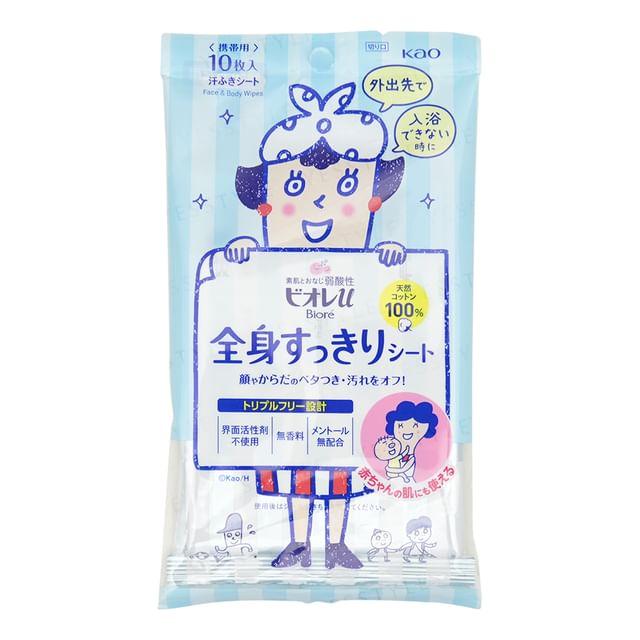Kao - Biore Влажные салфетки для лица и тела 10 pcs
