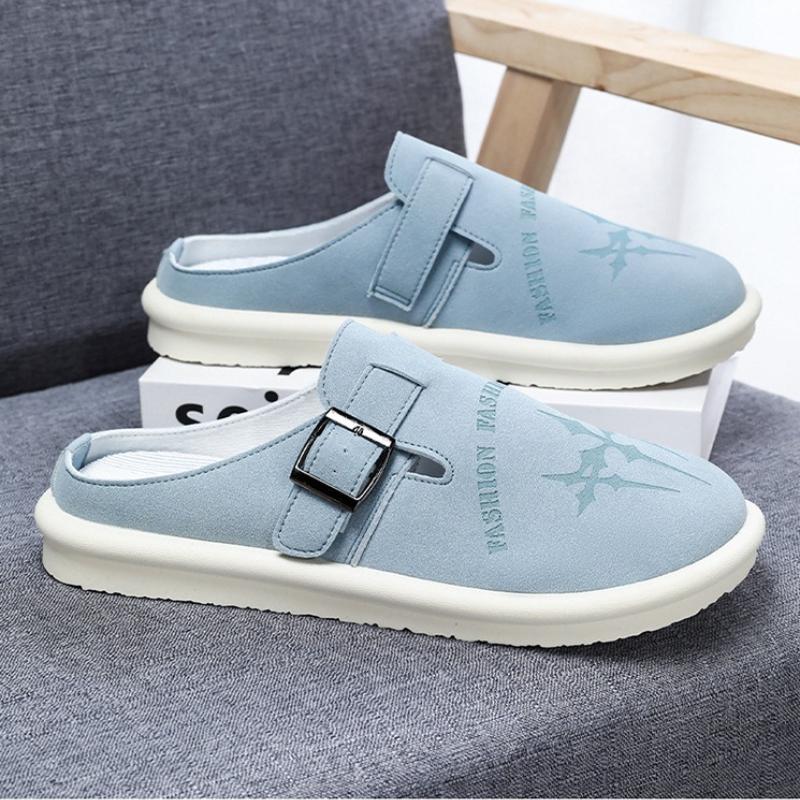 Fashion 2025 Summer Men's Closed-Toe Slip-On Slides Breathable Casual House Shoes Comfortable Outdoor Fashion Footwear for Daily Wear