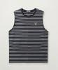 Seteo All Day Crew Neck Layered Sleeveless Top Navy Stripe