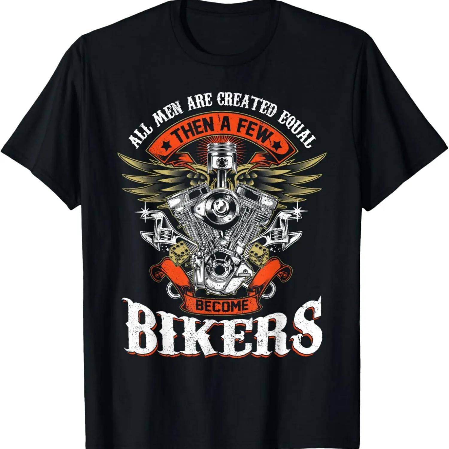 Motorcycle Shirt Men Motorbike Graphic Funny Bike Lover T-Shirt S