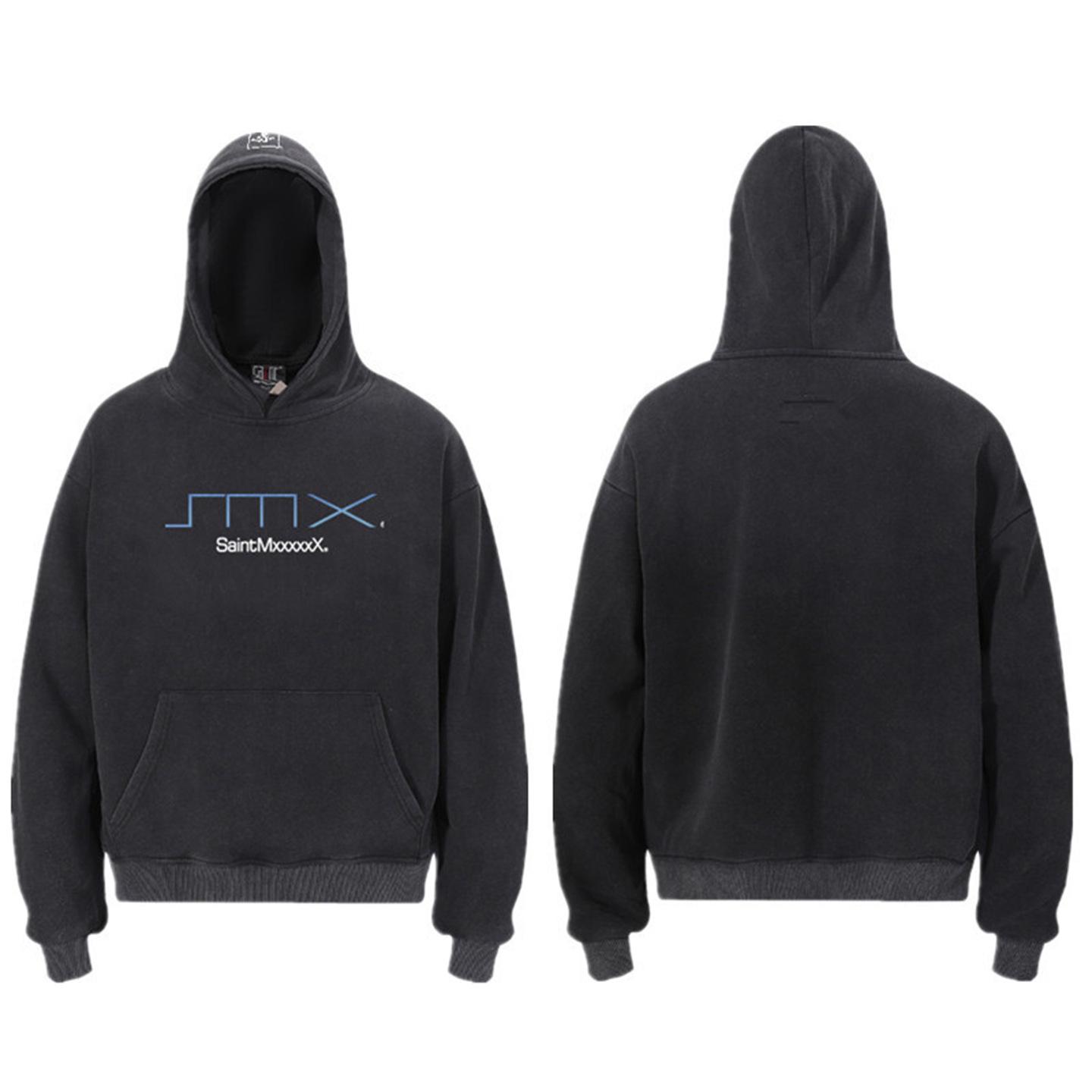 Saint Washed Cotton Unisex Hoodie - Trendy European Casual Style Extra Large