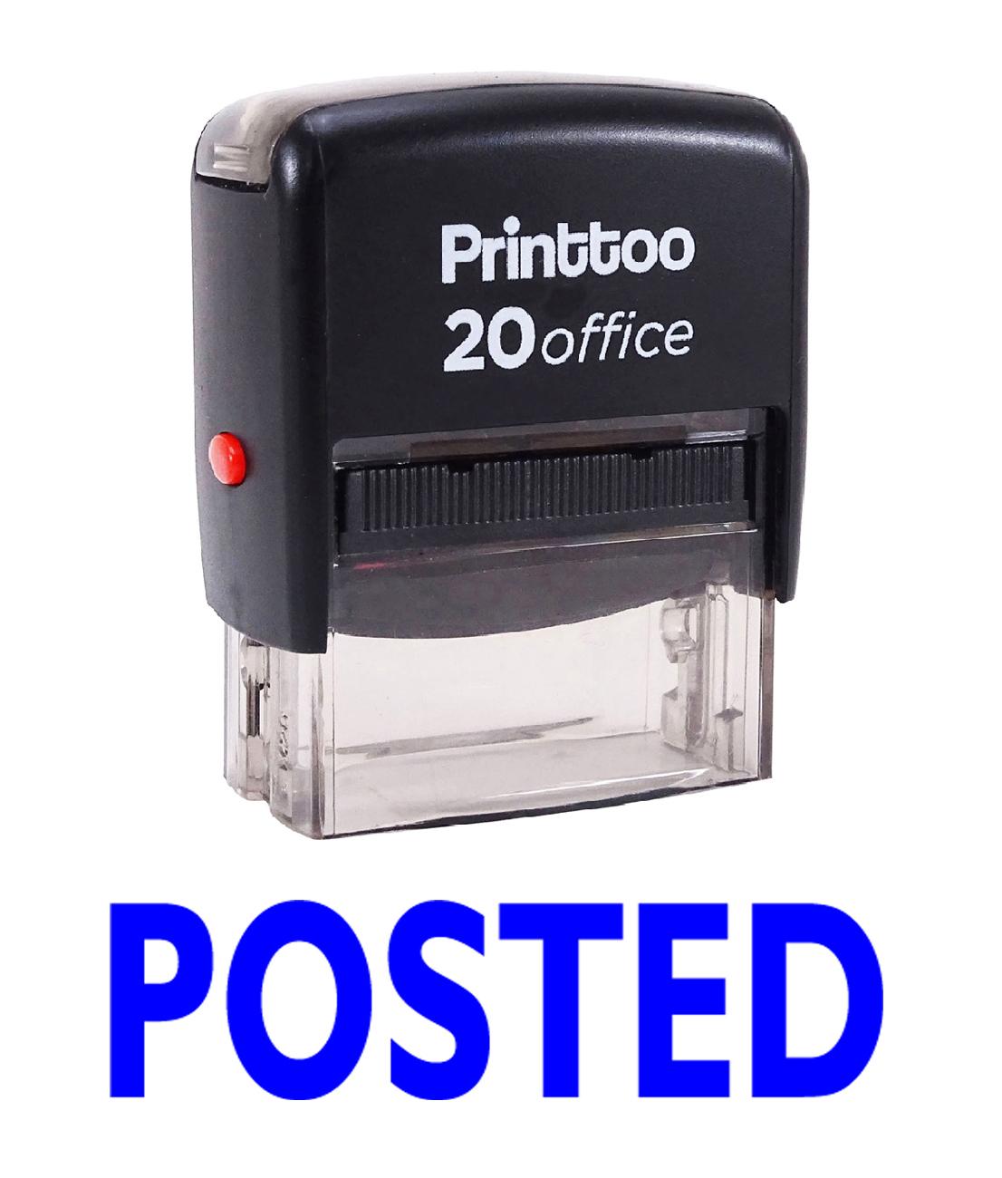 

Printtoo Office Stationary POSTED Self Inking Rubber Stamp Custom 14 mm x 38 mm (Approx) синій