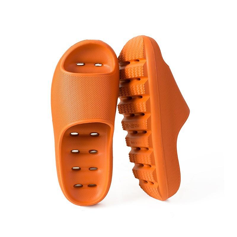 Thick bottom bath bathroom slippers men's summer home indoor soft bottom home quick drying water leakage hollow cool slippers women