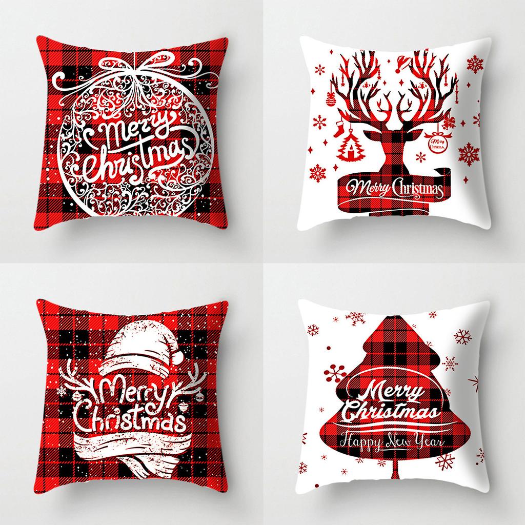Popular Christmas Pillowcases for Holidays Santa Claus Linen Home Decoration Pillowcases