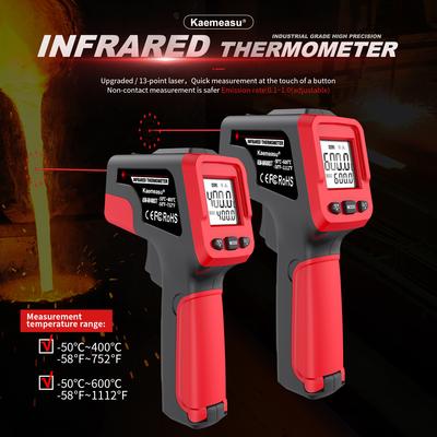 Termômetro Infravermelho Medidor de Temperatura Sem Contato Tipo Pistola Portátil Digital Industrial Exterior Laser Pirômetro Termômetro