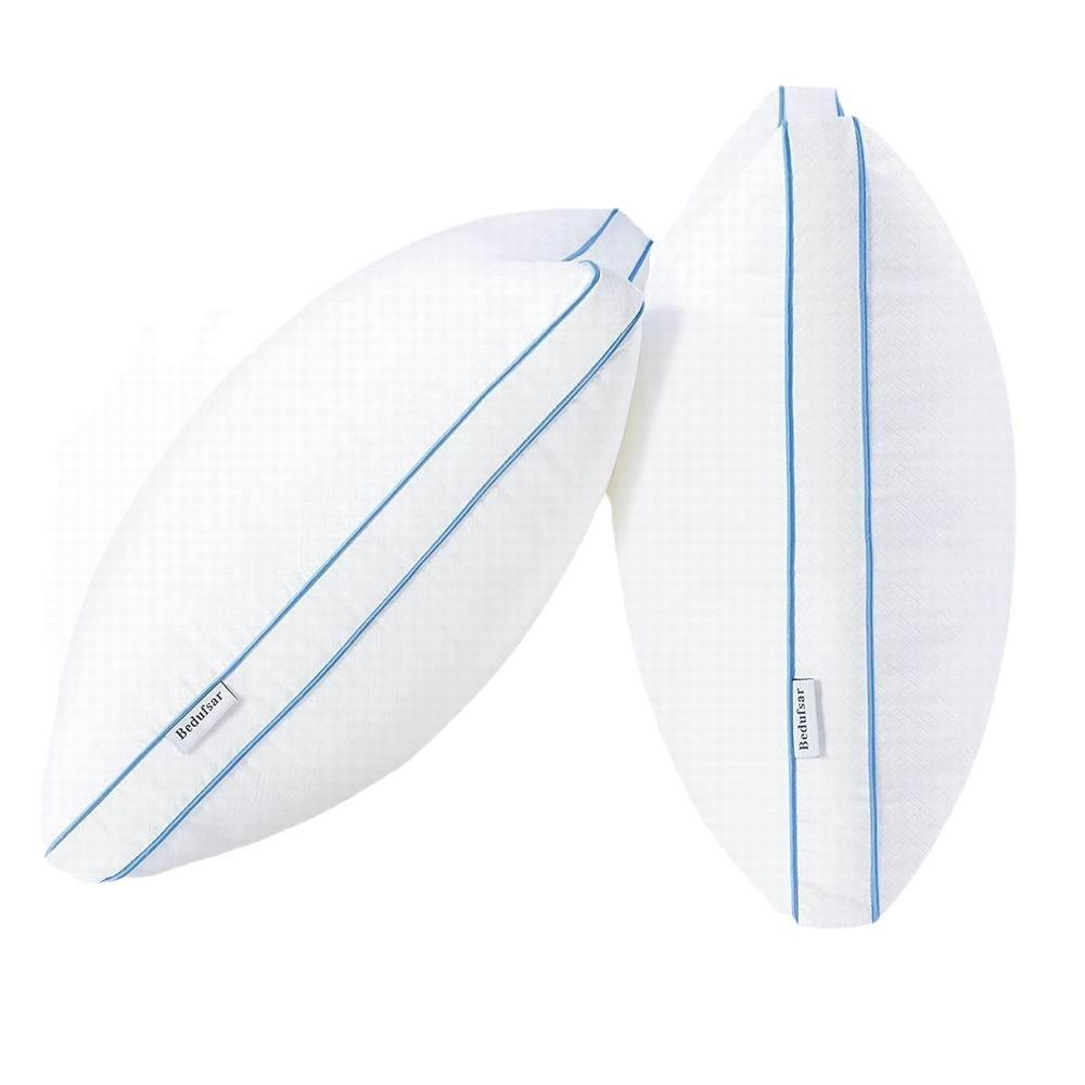 Pillow Polyester Pillow with Microfiber Standard Size Neck Pillow Hypoallergenic Ergonomic for Sleeping Neck Shoulder Pain Relief