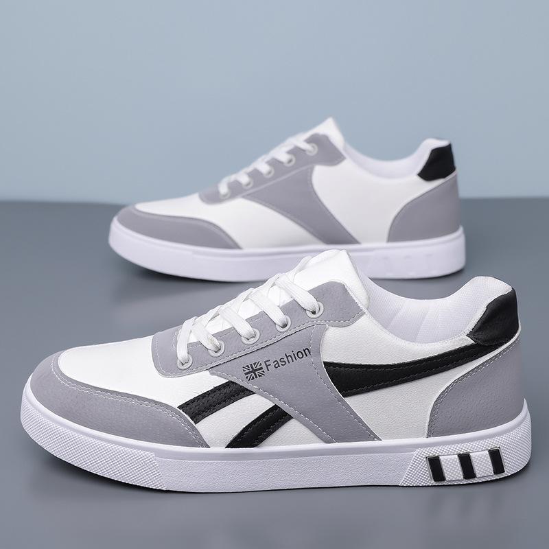 Men's shoes spring new sports and leisure shoes men's shoes versatile flat shoes white sports shoes