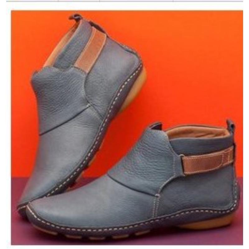 

Новые осенне-зимние женские кожаные ботинки Мартин больших размеров, повседневный стиль 43 темно-серого