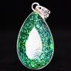 925 Sterling Silver Pendant 79 ct Pear Cut Lab-Created Ammolite Gems Gemstone Jewelry Gift