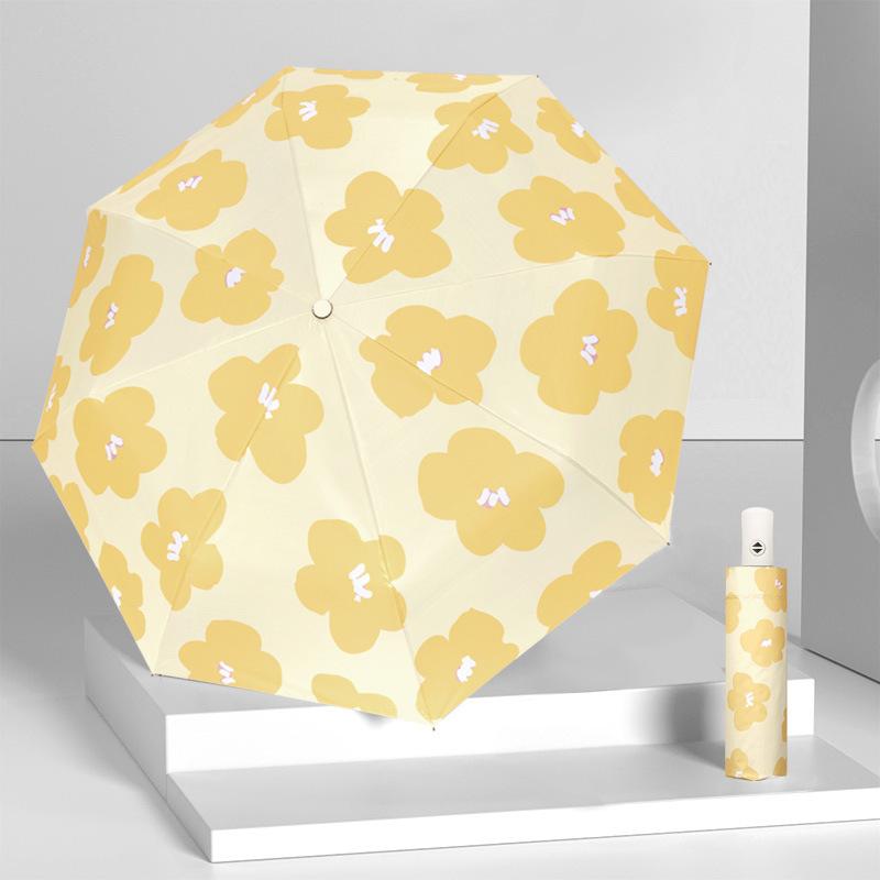 Vollautomatischer Damen-Sonnenschirm, UV-Schutz, faltbar, niedlicher Sonnenschirm, regnerischer Regenschirm mit doppeltem Verwendungszweck