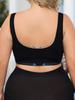 Damen Übergrößen Unterwäsche BH ist bequem, ohne Bügel, gerafft, um die seitliche Brust zu schließen, und verhindert Erschlaffung SCHWARZ 1XL-4XL