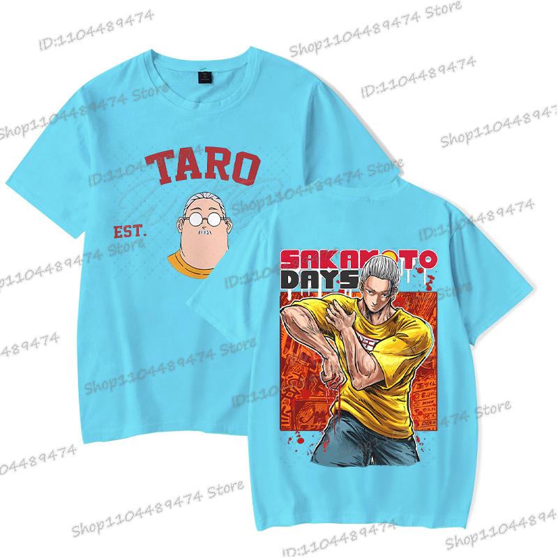 Anime Sakamoto Days T-Shirt Herren Damen Mode Grafiken Sakamoto Tarou Beidseitig Streetwear Kurzarm Unisex T-Shirts