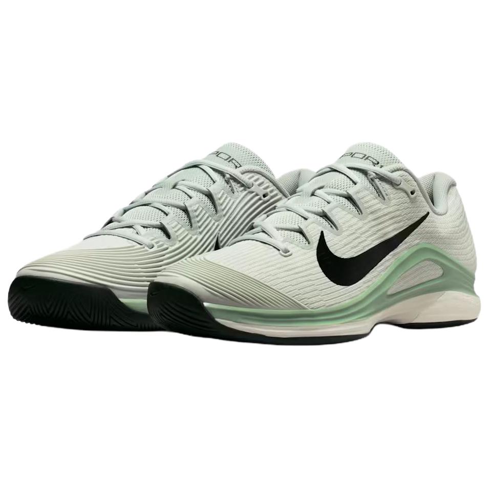Nike Vapor 12 Comfortable Fit Supportive Rebound Lightweight Low-Top Tennis Shoes Men sneaker Light-Green Black FV5552-003