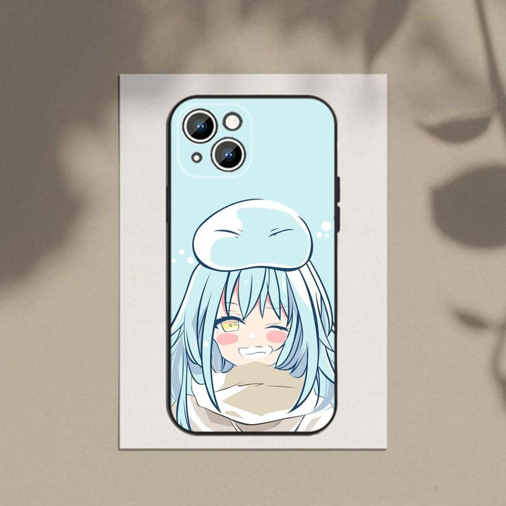 Tensei Shitara Slime Datta Ken Phone Case For Apple iPhone 15,14,13,12,11,XS,XR,X,8,7,Pro,Max,Plus,mini Silicone Black Cover