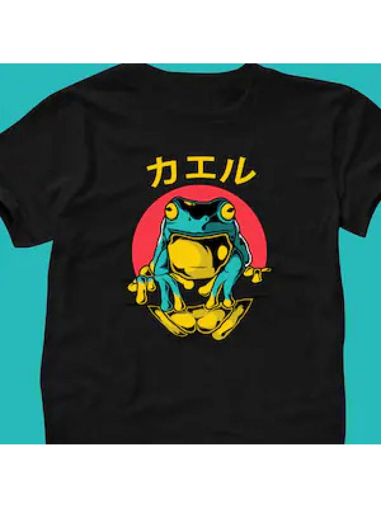 Unisex T-shirt Kanji T-Shirt Y2K Shirt Graphic Shirt Retro Anime Cartoon Culture Unique Gaming Gym Unisex T-Shirt