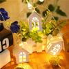 LED Christmas Lights  Small House Shape Lights String Xmas Decor Light for Garden Terrace and Lawn