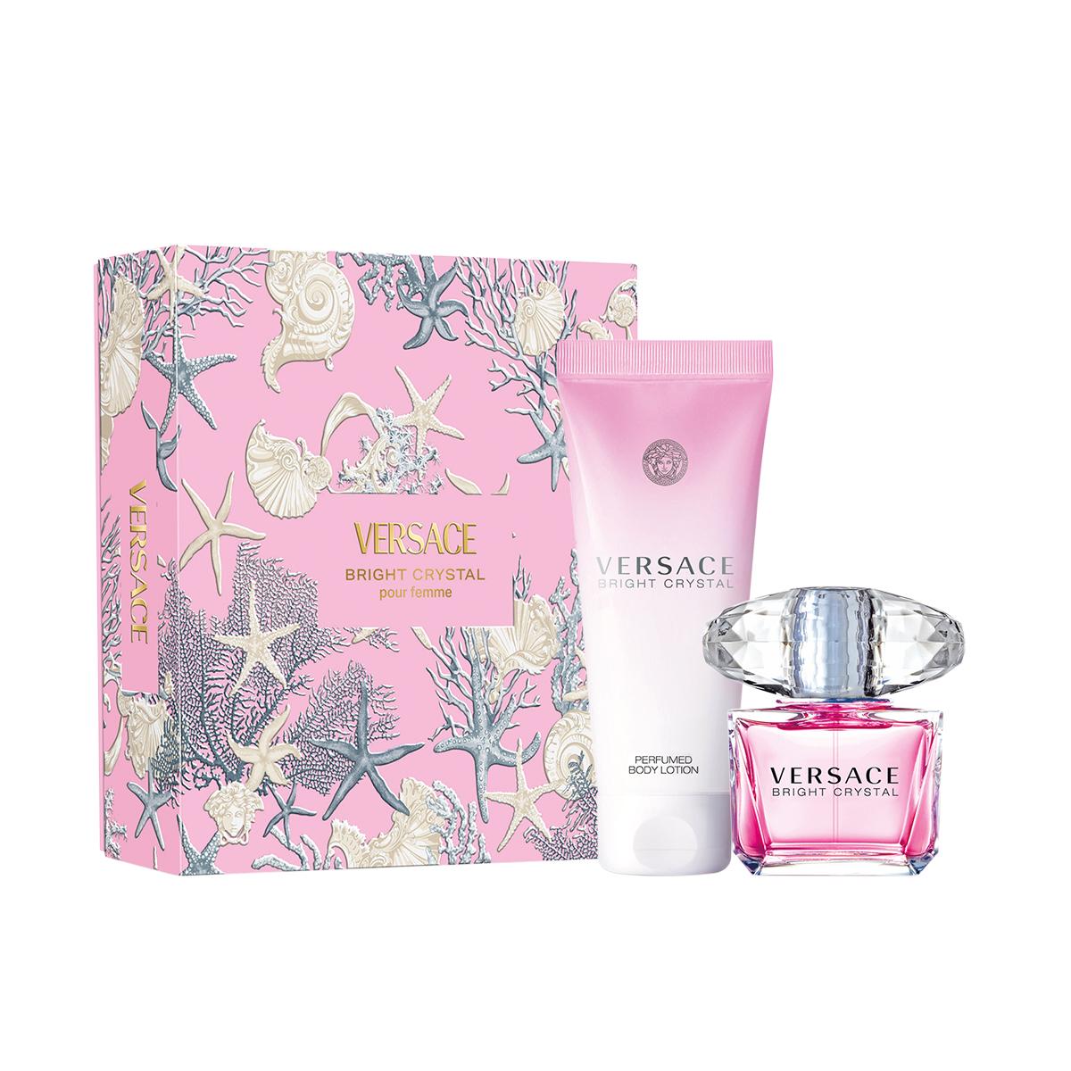 VERSACE Pink Diamond Crystal Perfume Gift Box Set Eau De Toilette Perfume 90ml+Body Lotion 150ml Two-Piece Set: 90ml Perfume+150ml Body Lotion