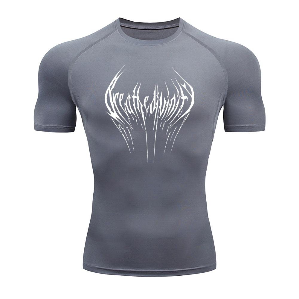 Summer Compression Sweatshirt Short Sleeve for Men's Running Fitness T-Shirt Jogging Quick-Dry Top Gym Workout Comfortable Tight Fit