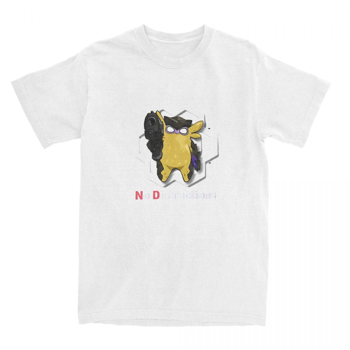 

Retro No Distractions ! Iso Wingman Impersonation T-Shirt Men Short Sleeve Top Tee Valorant Gekko Summer Tops S