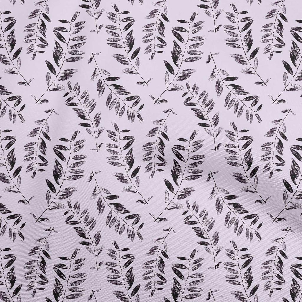 oneOone Cotton Flex Light Dusty Blue Fabric Leaves Diy Clothing Quilting Fabric Print Fabric By Yard 40 Inch
