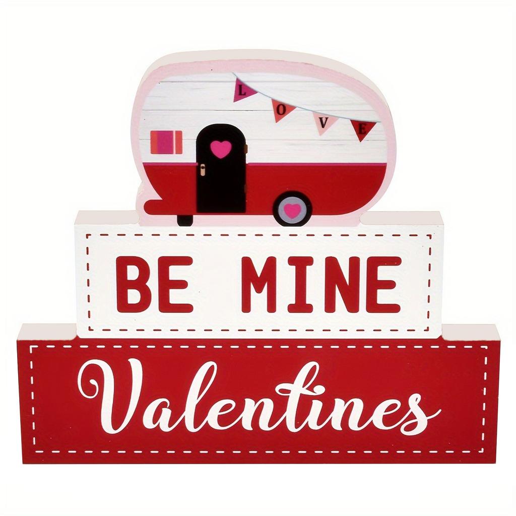 Valentine's Day Ornaments Wooden Home Decoration Craft Gift Valentine's Day Desktop Ornaments