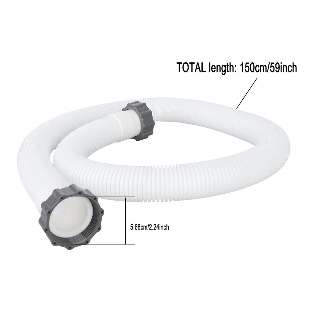 Für Intex 29060E 1,5 Zoll Pool Für Pumpen-Zubehörschlauch 59 Zoll Ersatz mit Muttersatz Kompatibel mit Filter Für Pumpen
