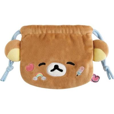 CA86101 Rilakkuma Yuruyuru Warm Series Plush Drawstring Bag Rilakkuma
