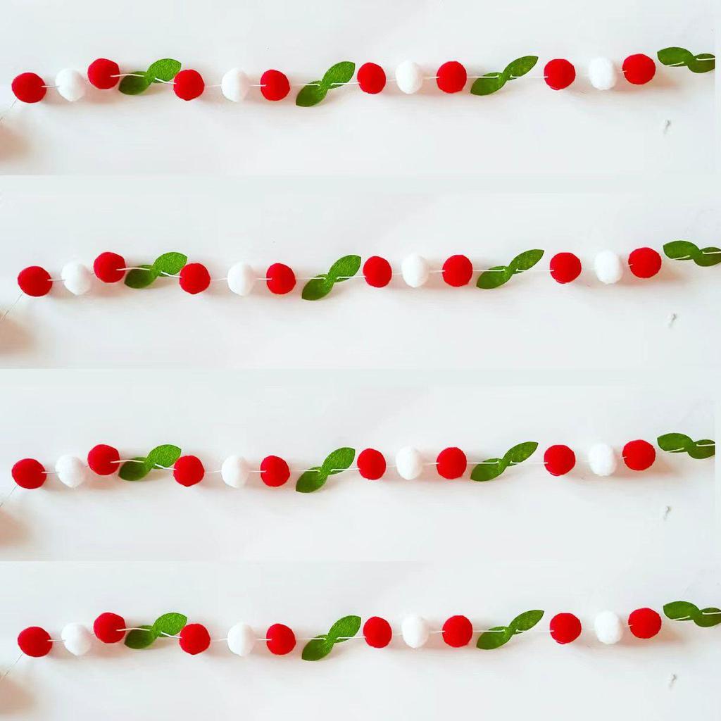 2.5cm Pom-pom Soldier Nutcracker Christmas Wreath Decoration Flag