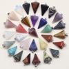 Faceted Hexagonal Agate Stone Pyramid Pendant Ornaments