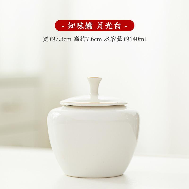 Malá keramická dóza na čaj Uzavíratelná nádoba Dóza na goji bobule Kosmetika Čínský styl Červená dárková krabička Sada Přizpůsobitelné logo