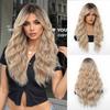 Platinum Gradual Change Wig Air Bangs Fluffy Lazy Wind Curly Hair Full Headgear