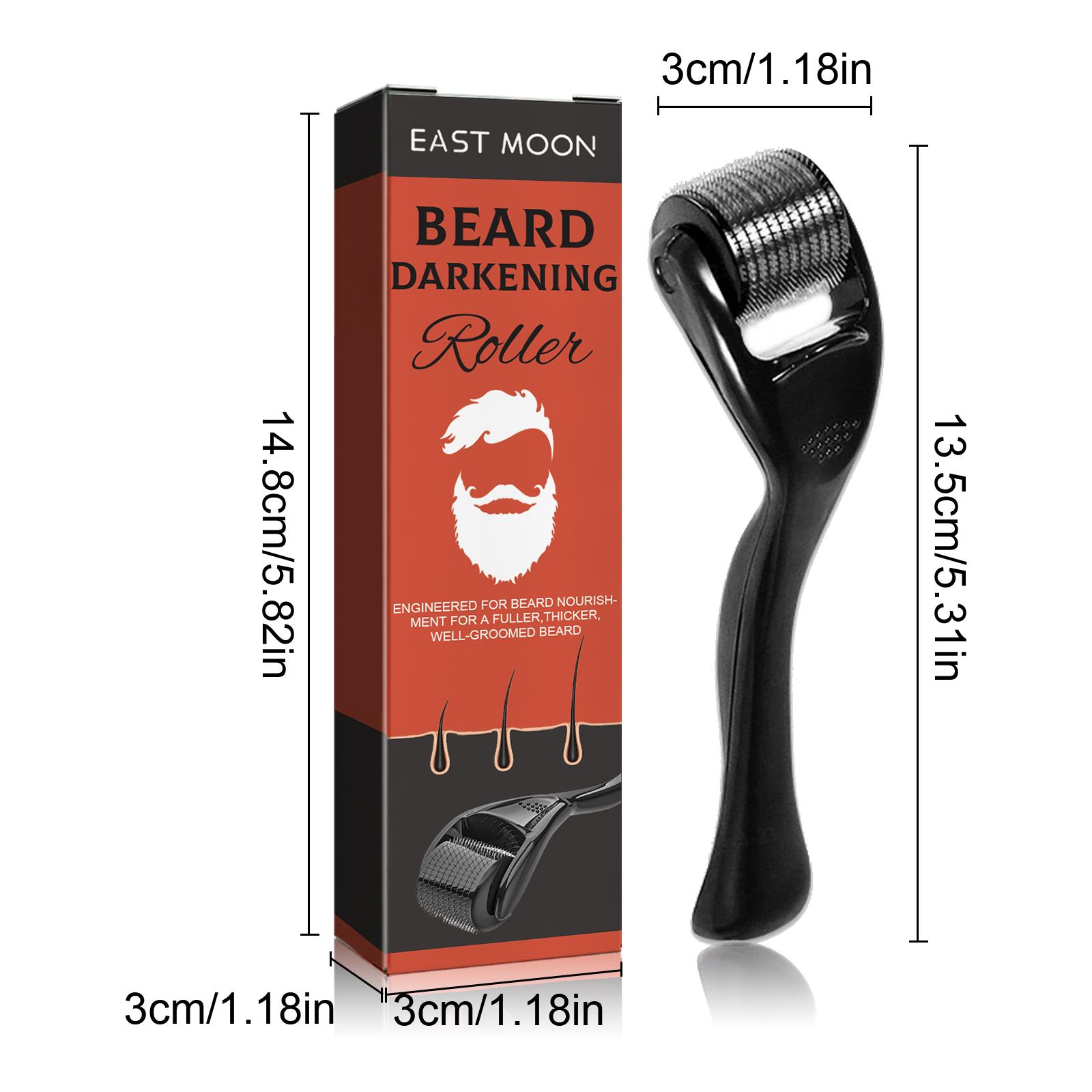 Beard Growth Roller for Men, Strengthen Beard Roots Nourishing Comb, Moisturize Brighten Beard, Boost Thick Dense Beard Growth 30g