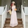 French Red Polka Dot Suspender Dress Women's Summer New Chic and Thin A-shaped Skirt Slim Holiday Dress