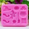 Halloween Party Sugar Silicone Mold Cake Decorating Tools Hat Pumpkin Pastry Baking Kitchen Bakeware