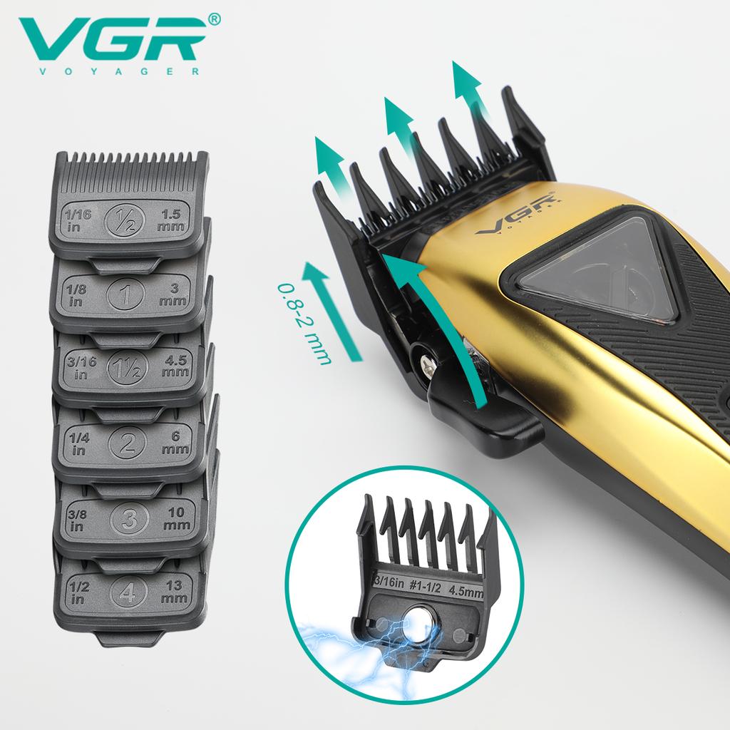 VGR Brushless Hair Trimmer Cordless Hair Cutting Machine Professional Clippers Vector Motor Haircut Barber 9000 RPM Trimmer for Men Shaver V-015