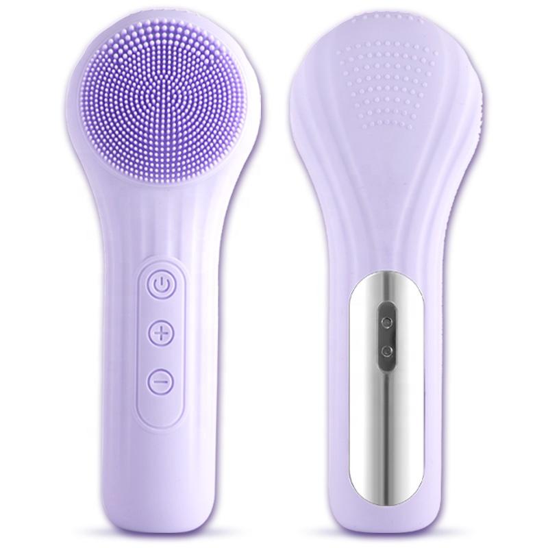 Electric Facial Cleansing Brush Face Massage for Cleansing and Exfoliating Silicone Face Scrub Rechargeable розовый