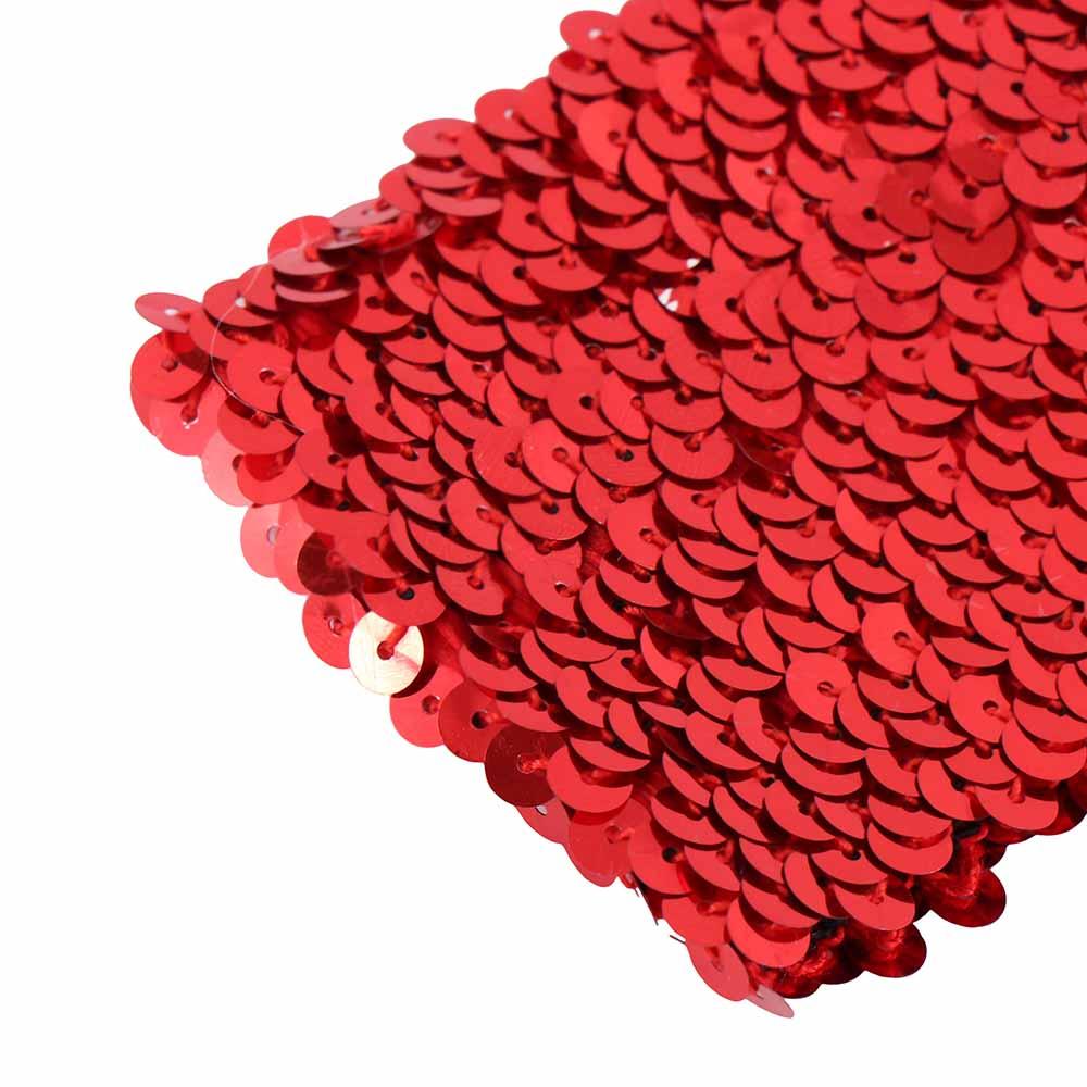 Elastic Sequin Stretch Belly Wide Buckle Belt Waistband