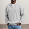 Herren V-Ausschnitt Cord Trainings sweatshirt Lässiger Langarm Pullover Top für Herbst und Winter