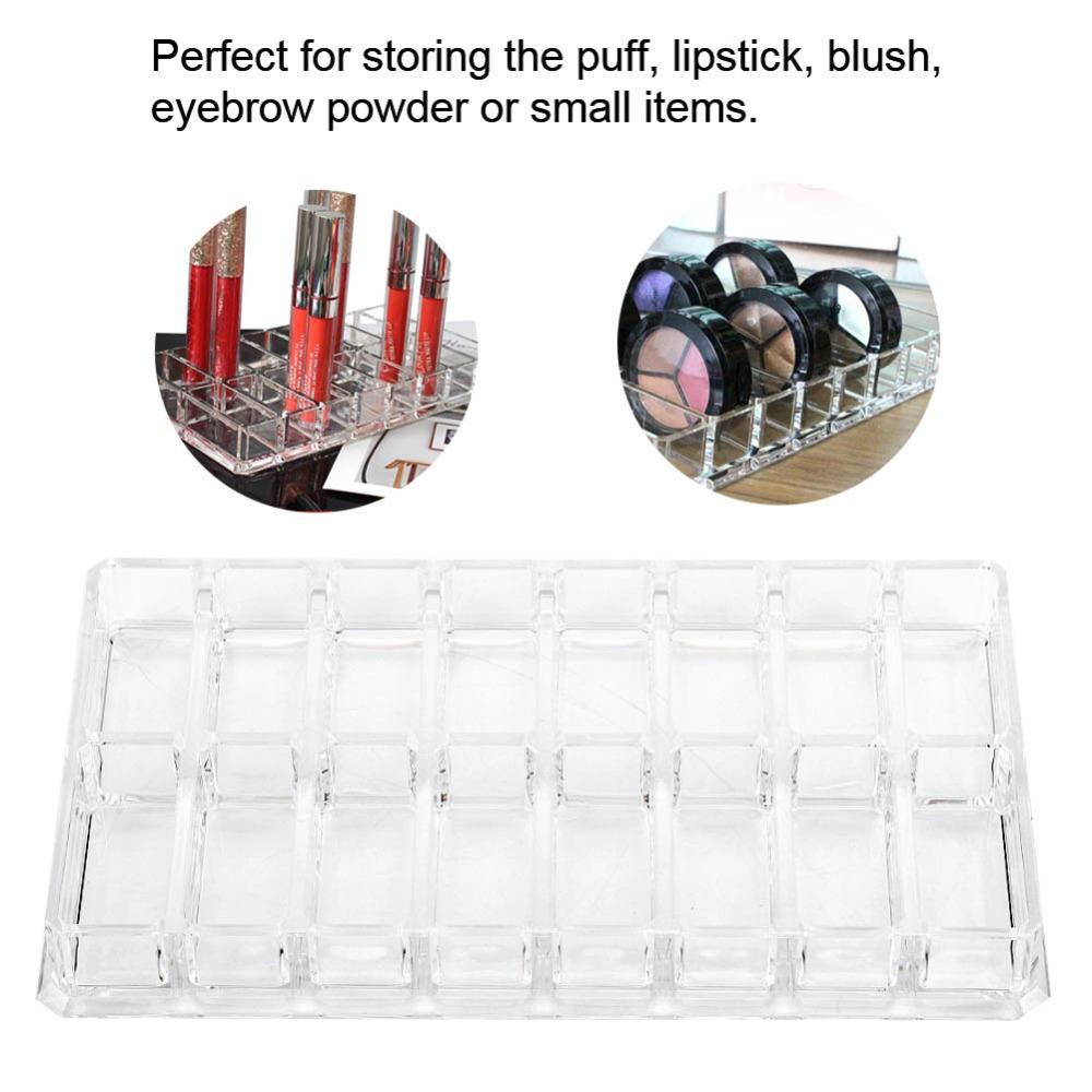16 Grid Design Acrylic Organizer Transparent Cosmetic Storage Box Makeup Organizer  Makeup Vanity