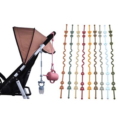 Pacifier Clip for Babies Silicone Holder with Safety Straps Stroller Accessories Baby Pacifier Chain Toy & Cup Holder