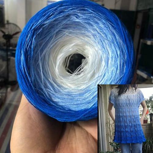 300g Organic Lace Cotton Blend Cake Roll Long Section Dyeing Yarn Hand-woven Shawl Scarf Skirt Hat Crochet Wool