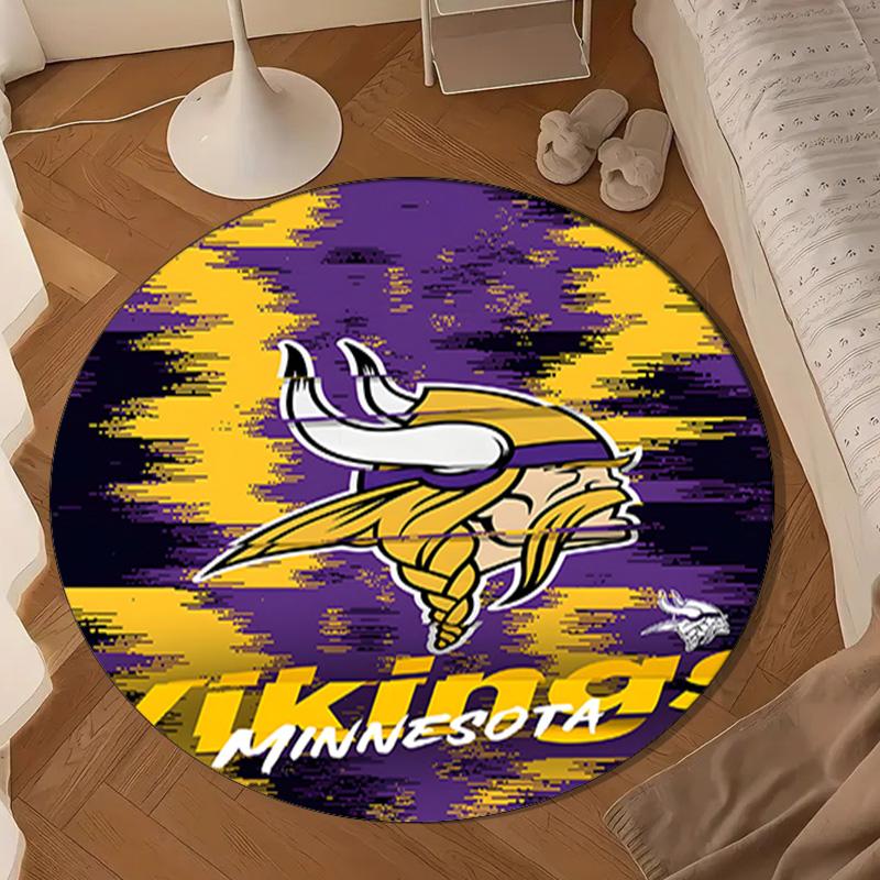 Vikings Team Spirit Round mat, Anti-slip Circle Carpet Chair rug For livingroom,Bedroom, doormat home decor Gift Christmas Gifts