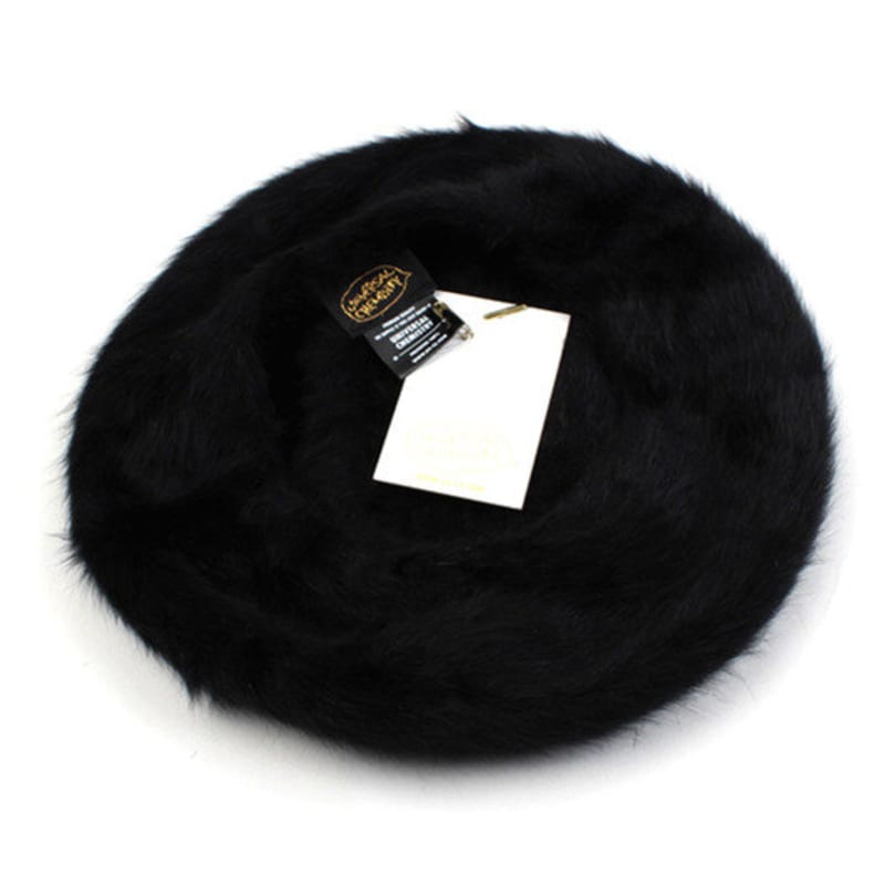 Universal chemistry Long Fur Black Beret Beret